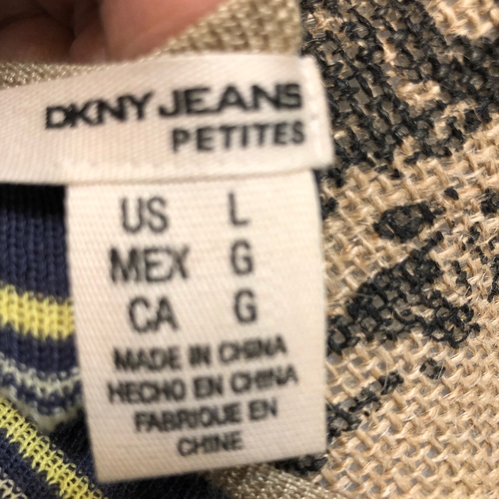 3/$40 DKNY stripped knit top - Picture 5 of 5